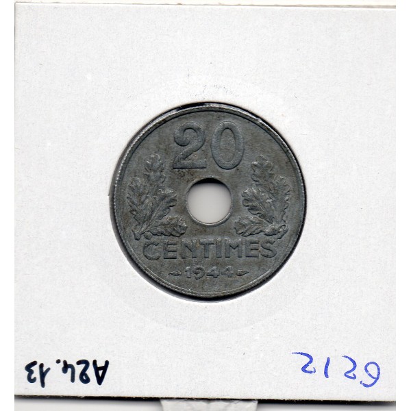 20 centimes état Français 1944 Sup