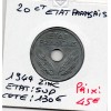 20 centimes état Français 1944 Sup