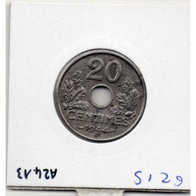 20 centimes état Français 1944 fer TTB+