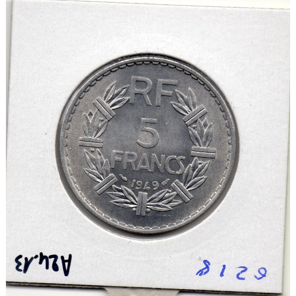 5 francs Lavrillier 1949 Sup+ 9 fermé