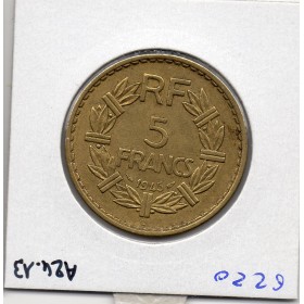 5 francs Lavrillier 1945 TTB+
