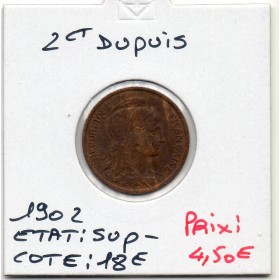 2 centimes Dupuis 1902 Sup-