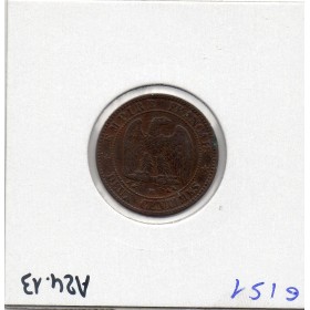 2 centimes Napoléon III tête laurée 1861 BB Strasbourg TTB