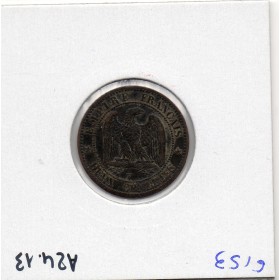 2 centimes Napoléon III tête nue 1854 W Lille TTB