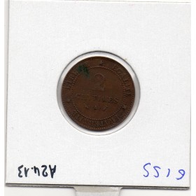 2 centimes Cérès 1893 TTB