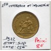 Bon pour 2 francs Commerce Industrie 1922 Sup
