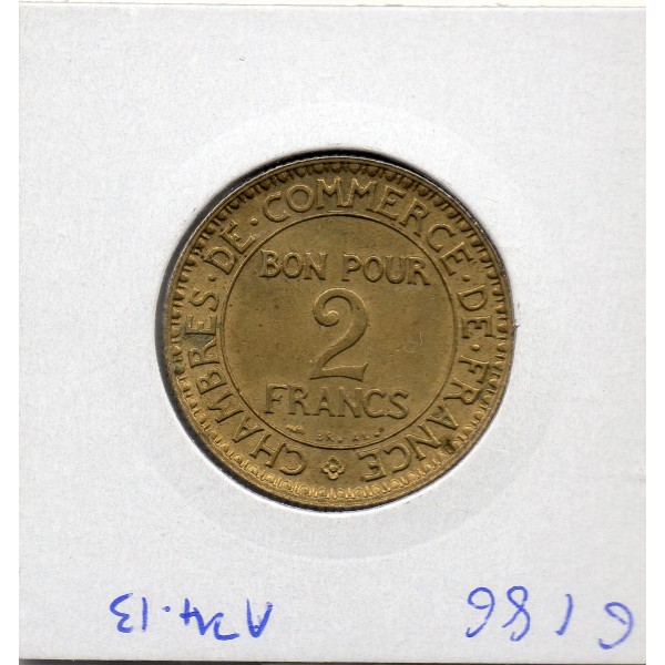 Bon pour 2 francs Commerce Industrie 1922 Sup