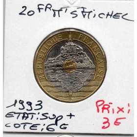 20 francs Mont St Michel 1993 Sup+