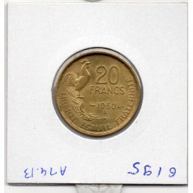 20 francs Coq G. Guiraud 4 faucilles 1950 B Beaumont Sup