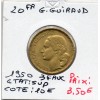 20 francs Coq Georges Guiraud 3 faucilles 1950 Sup