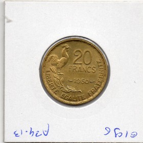 20 francs Coq Georges Guiraud 3 faucilles 1950 Sup