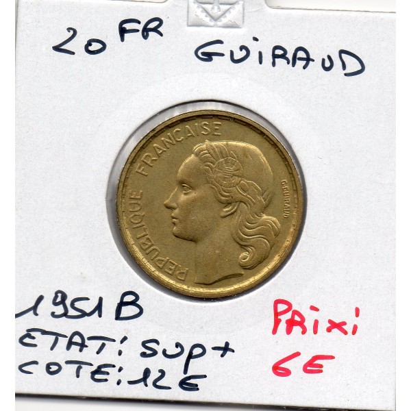 20 francs Coq Guiraud 1951 B Sup+