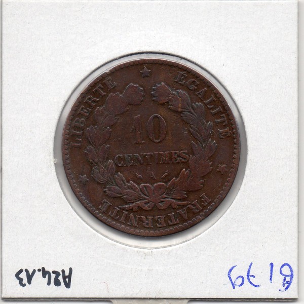 10 centimes Cérès 1884 A Paris TB
