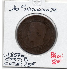 10 centimes Napoléon III tête nue 1857 K Bordeaux B