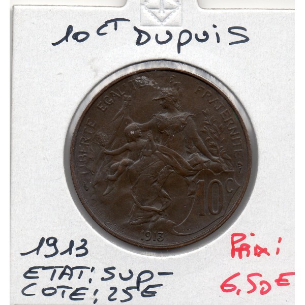 10 centimes Dupuis 1913 Sup-