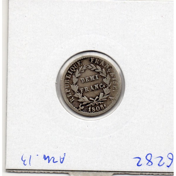 1/2 Franc Napoléon 1er 1808 A paris TB