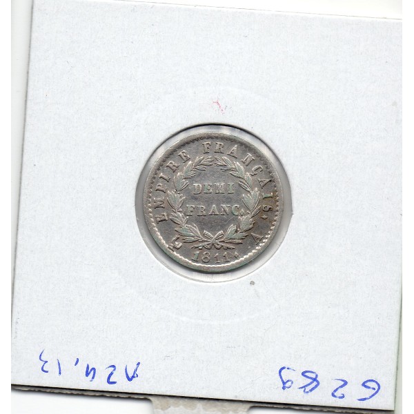 1/2 Franc Napoléon 1er 1811 A paris Sup-