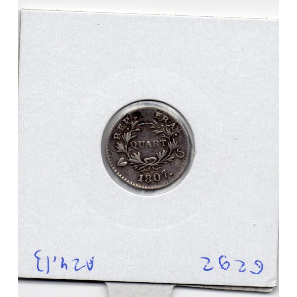 1/4 Franc Napoléon 1er 1807 U Turin TTB