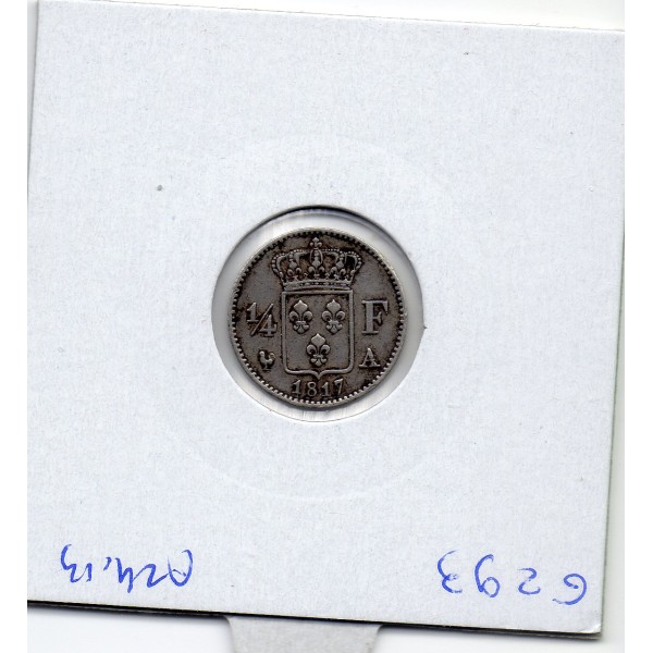 1/4 Franc Louis XVIII 1817 A Paris TTB