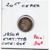20 centimes Cérès 1850A Paris TTB