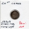20 centimes Cérès 1850A Paris TB