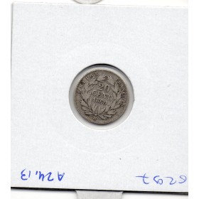 20 centimes Napoléon III tête nue 1860 BB Strasbourg TB-