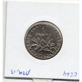 1 franc fautée Semi hors virole Semeuse Nickel 1965 Grande chouette Sup+
