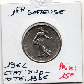 1 franc Semeuse Nickel 1962 Sup-