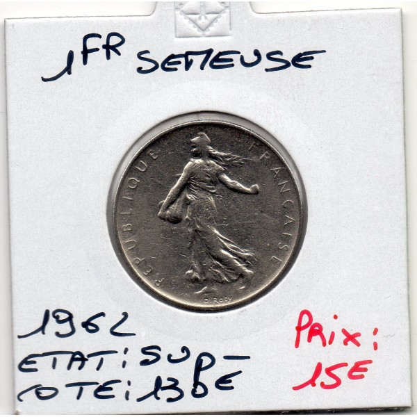 1 franc Semeuse Nickel 1962 Sup-