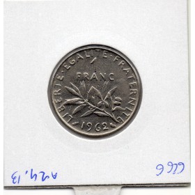 1 franc Semeuse Nickel 1962 Sup-