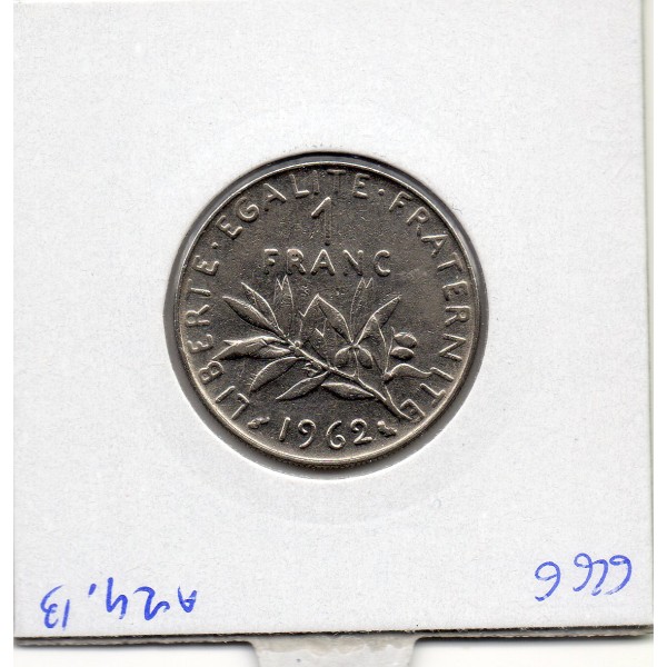 1 franc Semeuse Nickel 1962 Sup-