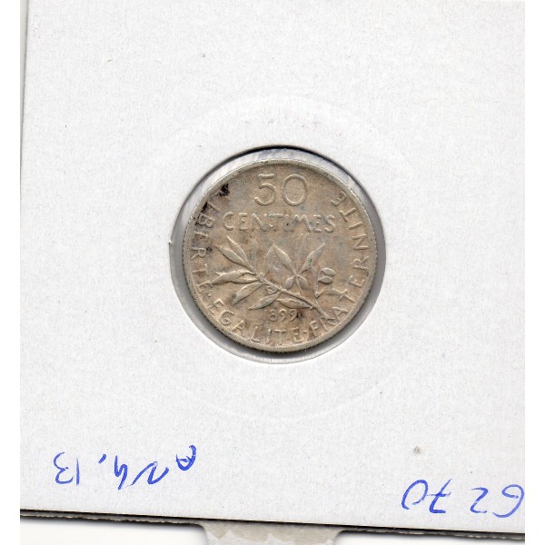 50 centimes Semeuse Argent 1899 TTB