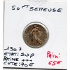 50 centimes Semeuse Argent 1907 Sup magnifique Patine