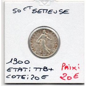 50 centimes Semeuse Argent 1900 TTB