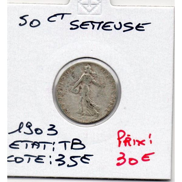 50 centimes Semeuse Argent 1903 TB