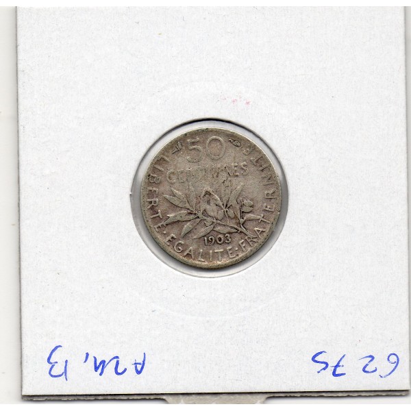50 centimes Semeuse Argent 1903 TB