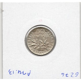 50 centimes Semeuse Argent 1908 Sup-