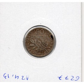 50 centimes Semeuse Argent 1901 TB-