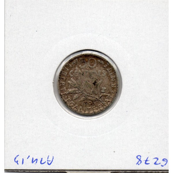 50 centimes Semeuse Argent 1905 TB