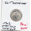 50 centimes Semeuse Argent 1909 Sup