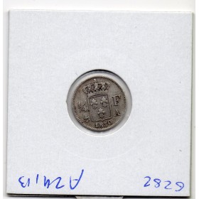 1/4 Franc Charles X 1830 A Paris TTB- bombée