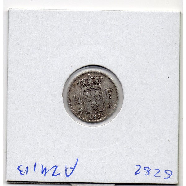 1/4 Franc Charles X 1830 A Paris TTB- bombée