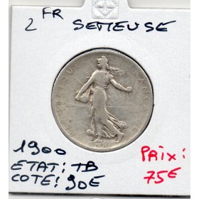 2 Francs Semeuse Argent 1900 TB