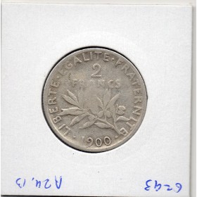 2 Francs Semeuse Argent 1900 TB