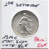 2 Francs Semeuse Argent 1914 C Castelsarrasin Sup+