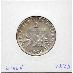 2 Francs Semeuse Argent 1908 Sup-