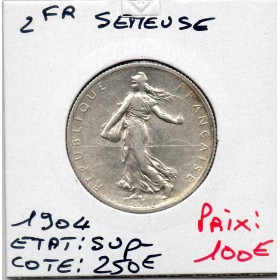2 Francs Semeuse Argent 1904 Sup-