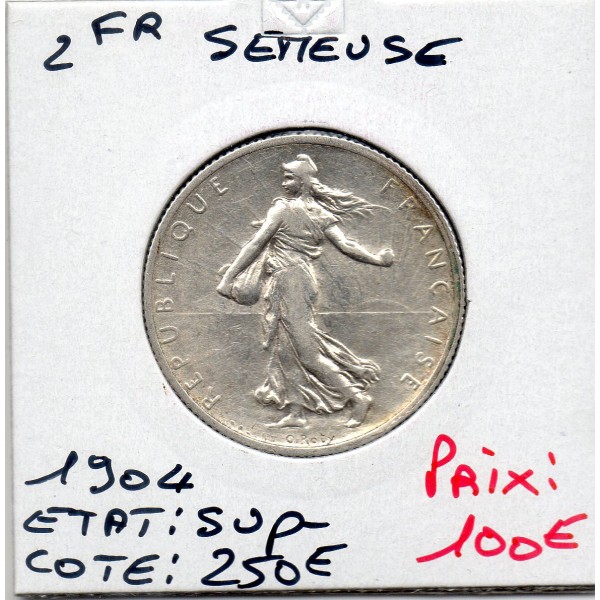 2 Francs Semeuse Argent 1904 Sup-