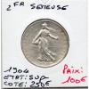 2 Francs Semeuse Argent 1904 Sup-