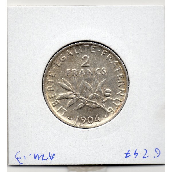 2 Francs Semeuse Argent 1904 Sup-
